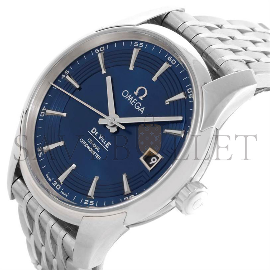 Om**a deville hour vision blue dial mens watch 431.33.41.21.03.001